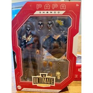 WWE Ultimate Edition Papa Shango Action Figure – Mattel – Multiple Heads & Acces